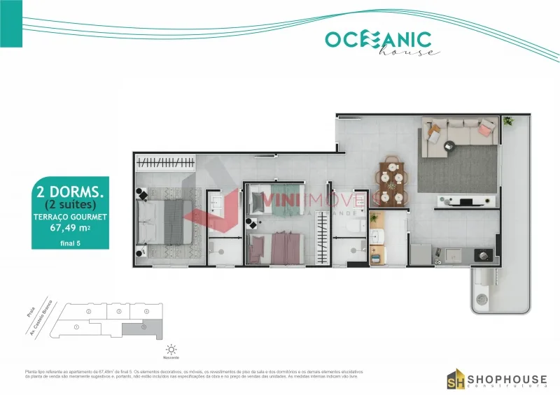 Apartamento 2 dormitórios no Maracanã - Praia Grande
