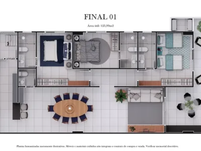 Apartamento em Praia Grande | 3 Dorm | Entrada R$ 485 mil | Aviação