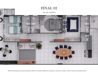 Apartamento em Praia Grande | 3 Dorm | Entrada R$ 485 mil | Aviação