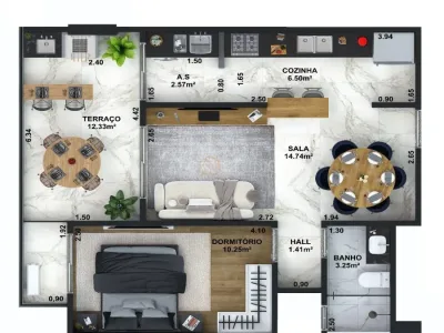 Apartamento em Praia Grande | 3 Dorm c/ Suíte | Entrada R$ 170 mil | Aviação