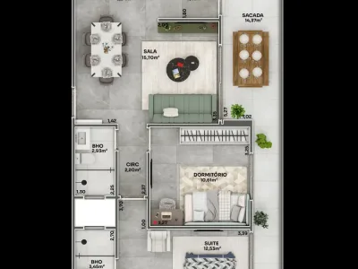 Apartamento em Praia Grande | 2 Dorm c/ Suíte | Entrada R$ 33,6 mil | Boqueirão