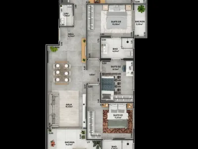 Apartamento em Praia Grande | 3 Dorm c/ Suíte | Entrada R$ 39,6 mil | Boqueirão