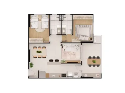Apartamento em Praia Grande | 3 Dorm | Entrada R$ 353,2 mil | Caiçara | Lazer Completo