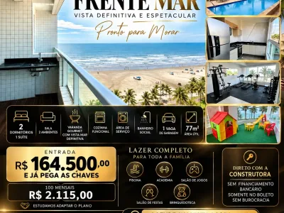 Apartamento em Praia Grande | 2 Dorm c/ Suíte | Entrada R$ 164,5 mil | Flórida