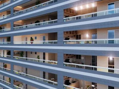 Apartamento em Praia Grande | 2 Dorm c/ Suíte | Entrada R$ 313,8 mil | Canto do Forte