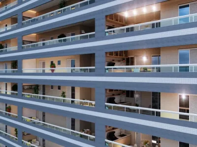 Apartamento em Praia Grande | 2 Dorm c/ Suíte | Entrada R$ 313,8 mil | Canto do Forte