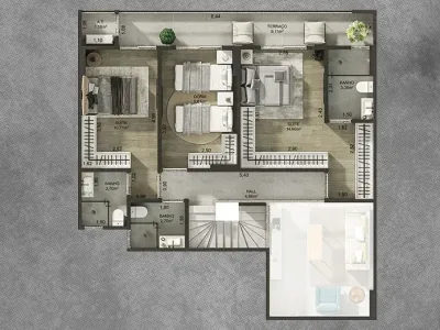 Apartamento em Praia Grande | 2 Dorm | Entrada R$ 124,5 mil | Canto do Forte