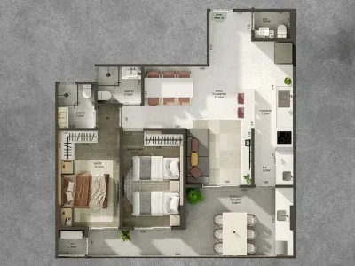 Apartamento em Praia Grande | 2 Dorm | Entrada R$ 124,5 mil | Canto do Forte