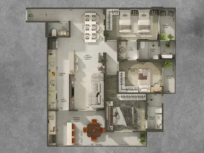 Apartamento em Praia Grande | 3 Dorm | Entrada R$ 166,6 mil | Canto do Forte
