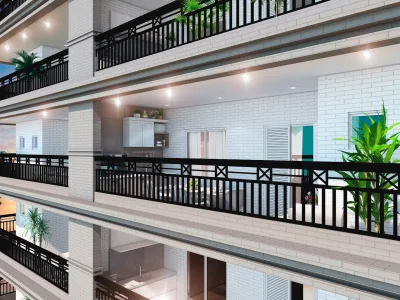 Apartamento em Praia Grande | 3 Dorm c/ Suíte | Entrada R$ 220 mil | Guilhermina