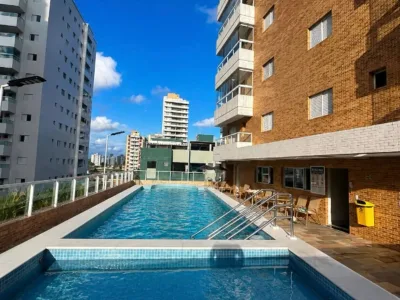 Apartamento próximo da praia, totalmente climatizado com lazer completo e de alto padrão!!!