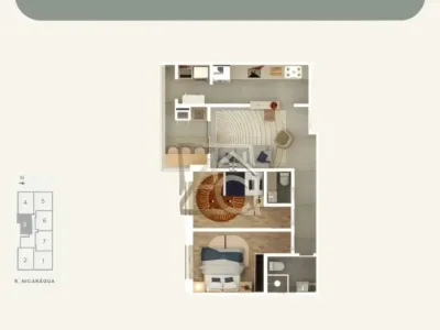 Apartamento em Praia Grande | 2 Dorm c/ Suíte | Entrada R$ 60 mil | Guilhermina