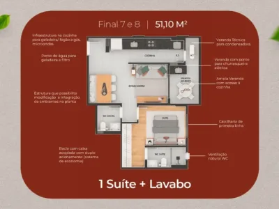 Apartamento em Praia Grande | 2 Dorm | Entrada R$ 52,5 mil | Guilhermina