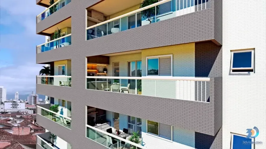 Apartamento em Praia Grande | 2 Dorm c/ Suíte | Entrada R$ 120,6 mil | Guilhermina