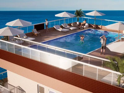 Apartamento em Praia Grande | 2 Dorm c/ Suíte | Entrada R$ 116,7 mil | Imperador
