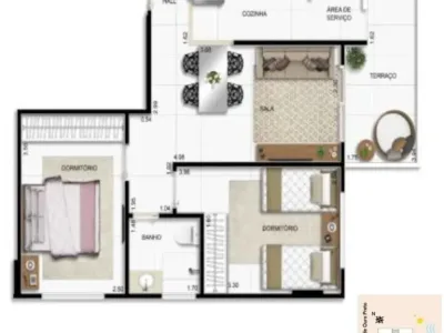 Apartamento em Praia Grande | 2 Dorm | Entrada R$ 167,7 mil | Jardim Real | Lazer Completo