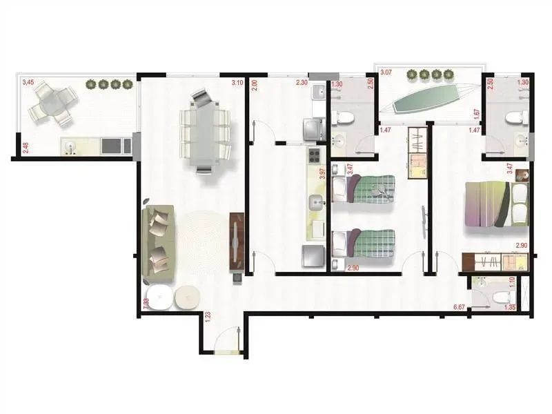 Apartamento em Praia Grande | 2 Dorm c/ Suíte | Entrada R$ 311,6 mil | Tupi