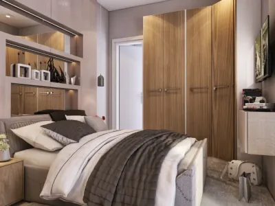 Apartamento em Praia Grande | 2 Dorm c/ Suíte | Ato R$ 160 mil | Tupi | Lazer Completo