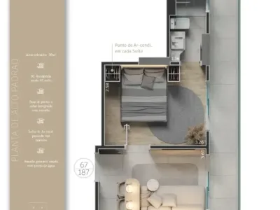 Apartamento em Praia Grande | 1 Dorm c/ Suíte | Entrada R$ 186,2 mil | Vilamar