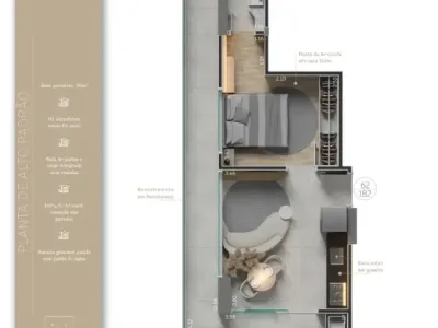 Apartamento em Praia Grande | 1 Dorm c/ Suíte | Entrada R$ 186,2 mil | Vilamar