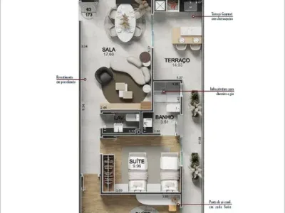 Apartamento em Praia Grande | 2 Dorm c/ Suíte | Entrada R$ 228 mil | Vilamar