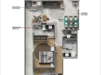 Apartamento em Praia Grande | 2 Dorm c/ Suíte | Entrada R$ 228 mil | Vilamar
