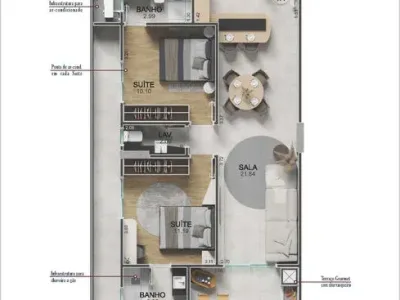 Apartamento em Praia Grande | 2 Dorm c/ Suíte | Entrada R$ 228 mil | Vilamar