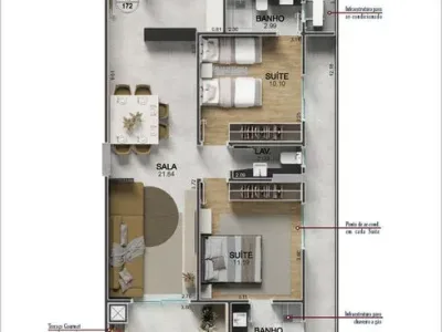 Apartamento em Praia Grande | 2 Dorm c/ Suíte | Entrada R$ 228 mil | Vilamar