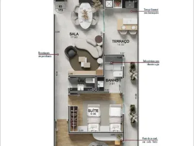 Apartamento em Praia Grande | 2 Dorm c/ Suíte | Entrada R$ 228 mil | Vilamar