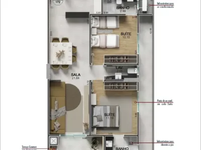 Apartamento em Praia Grande | 2 Dorm c/ Suíte | Entrada R$ 228 mil | Vilamar