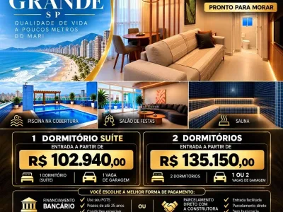 🏡 GUILHERMINA 2 QUARTOS | R$ 109 MIL DE ENTRADA 🌊✨