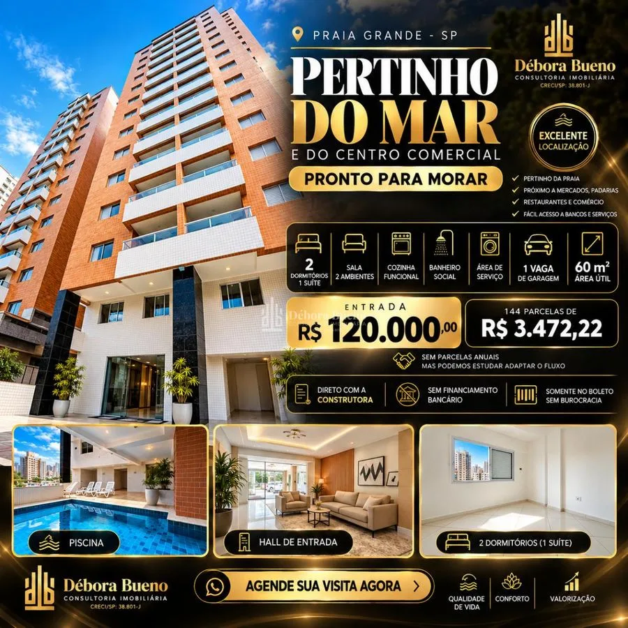 Apartamento 2 dormitórios no Cidade Ocian, Praia Grande - foto 1