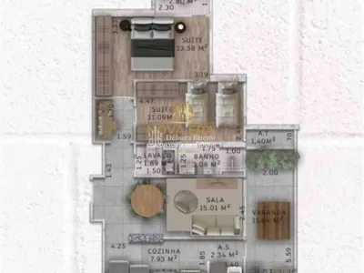 CANTO DO FORTE, R$ 217 mil de ENTRADA em ate 3 Vezes, 2 dorm, 2 Suítes, Varanda Gourmet