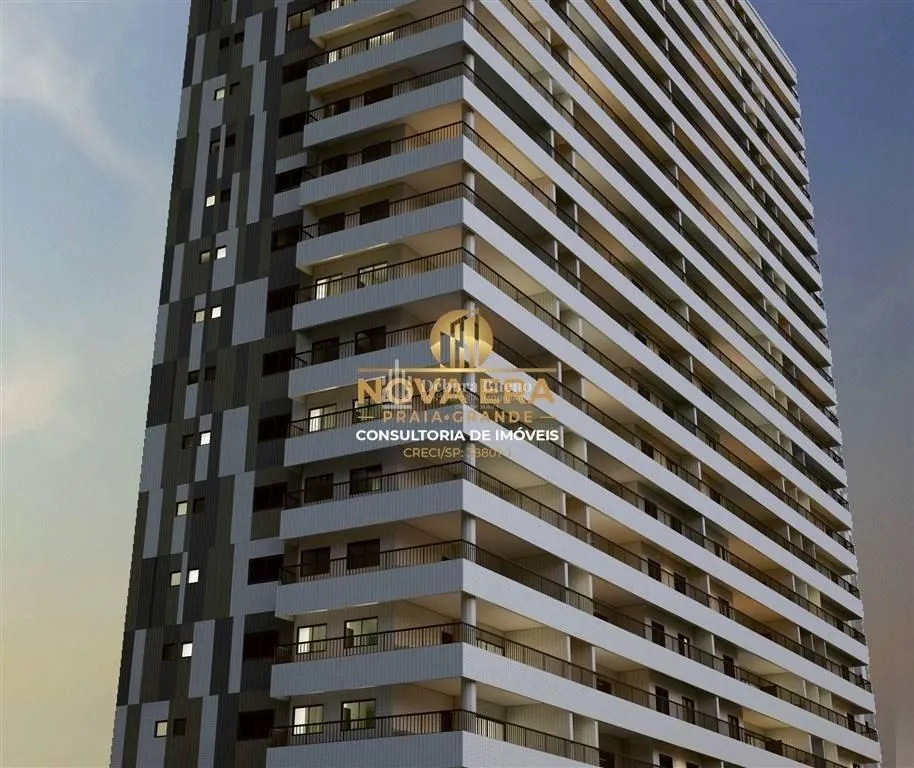 Apartamento 2 dormitórios no Campo da Aviação, Praia Grande