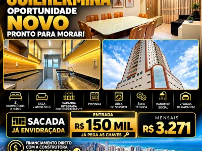 GUILHERMINA | ENTRADA DE 150 MIL | 2 DORM | 2 VAGAS | PRONTO PARA MORAR | LAZER INCRÍVEL