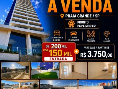 ✨🏖️ Alto Padrão com 2 Suítes, 2 Vagas Lazer Completo, 150 Mil Entrada