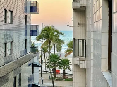 PRÉDIO FRENTE MAR COM VISTA MAR 345MIL 2DORM,1VAGA,LAZER,ACEITA BANCO