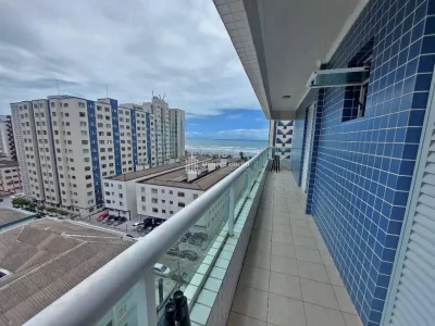 Guilhermina!! Sacada Vista Mar 2 Dormitórios com 1 Suíte e Lazer Show Só 470 Mil