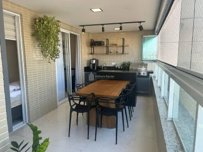 LUXO NO CANTO DO FORTE | 3 dorm, 2 suítes, sacada gourmet, planejados, 2 vagas