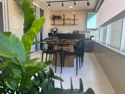 LUXO NO CANTO DO FORTE | 3 dorm, 2 suítes, sacada gourmet, planejados, 2 vagas