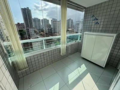 APTO MOBILIADO | PRAIA GRANDE | 2 suítes, área gourmet, R$ 730 mil, ac banco