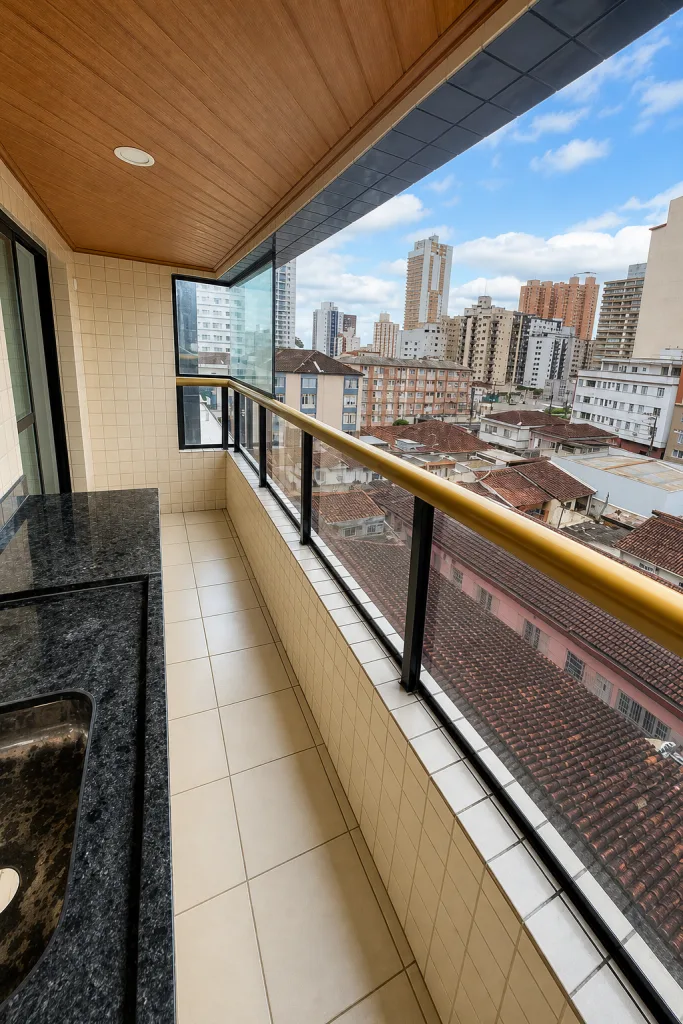 Apartamento 2 dormitórios no Boqueirão, Praia Grande