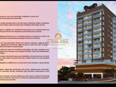 Entrada bancária R$ 56.473,00 | Guilhermina | Vista mar | 2 dormitórios e 1 suíte