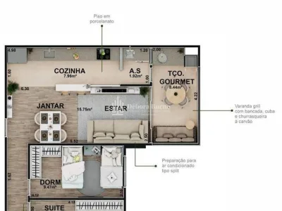 Canto do Forte | 2 dormitórios | Entrada a partir de R$ 48.400,00| Varanda gourmet | Lazer na cobertura