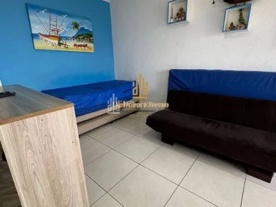 "FRENTE MAR MOBILIADO – 1 DORM, SACADA, 1 VAGA E VISTA DESLUMBRANTE"