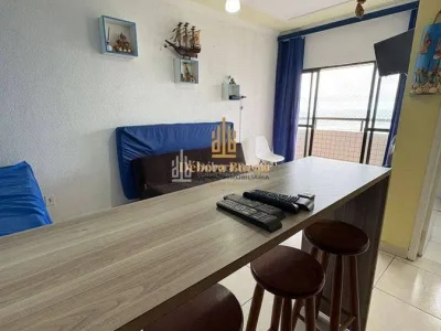 "FRENTE MAR MOBILIADO – 1 DORM, SACADA, 1 VAGA E VISTA DESLUMBRANTE"