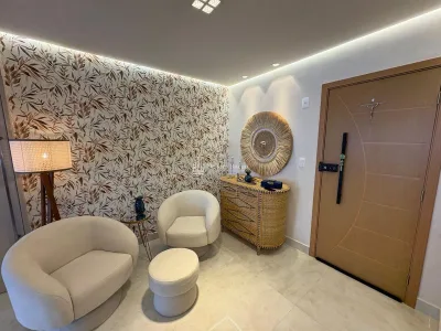 FRENTE MAR, LUXO! SOFISTICADO MOBILIADO 3 DORMITORIOS LAZER COMPLETO