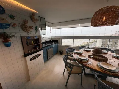 FRENTE MAR, LUXO! SOFISTICADO MOBILIADO 3 DORMITORIOS LAZER COMPLETO