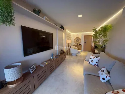 FRENTE MAR, LUXO! SOFISTICADO MOBILIADO 3 DORMITORIOS LAZER COMPLETO