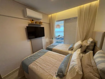 FRENTE MAR, LUXO! SOFISTICADO MOBILIADO 3 DORMITORIOS LAZER COMPLETO